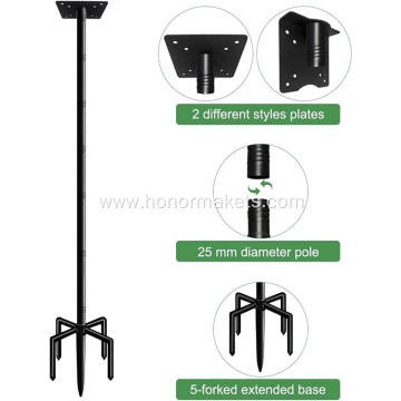 Universal Mounting Bird House Pole Mount Kit outdoor Adjustable Heavy Duty Bird Feeder Pole